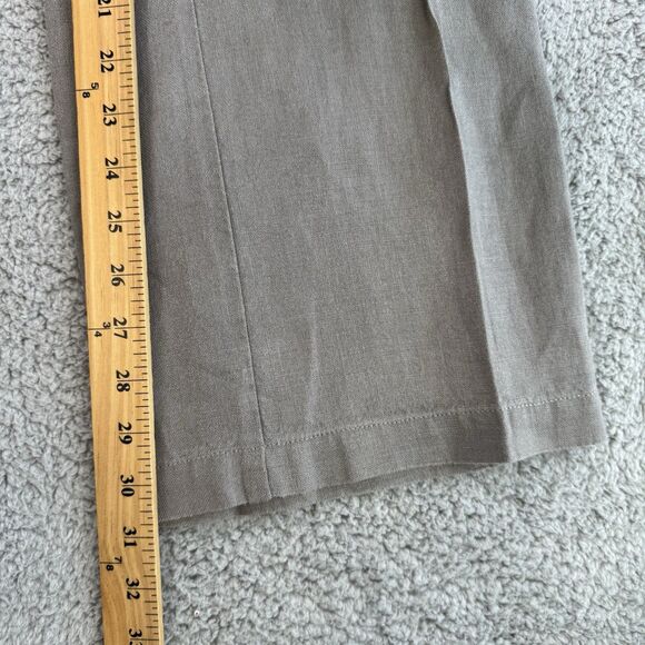 Eileen Fisher Pants Women S Grey Linen Wide Leg Casual Summer Casual - Picture 4 of 11